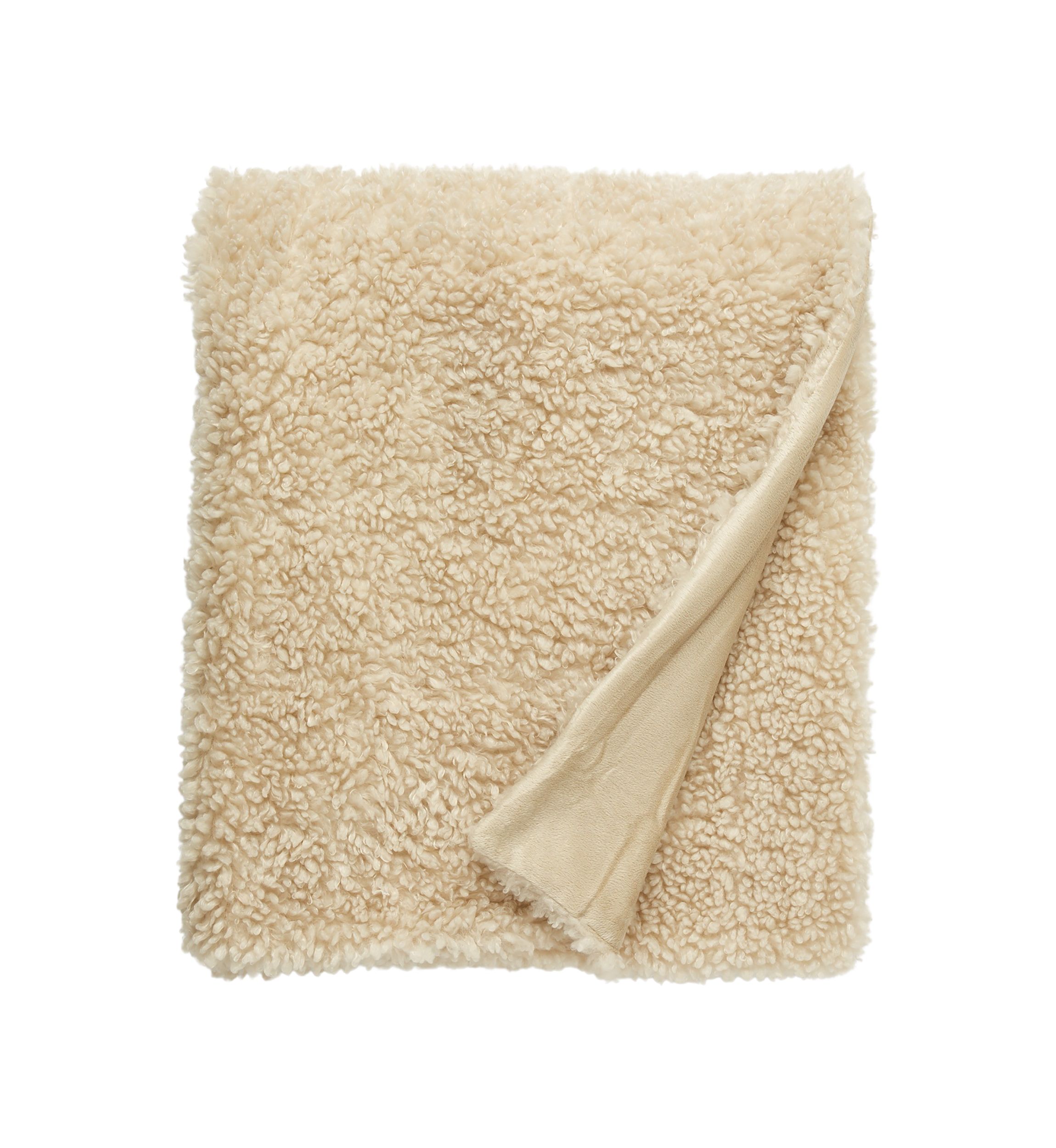 Teddy Faux Fur Taupe Throw Blanket