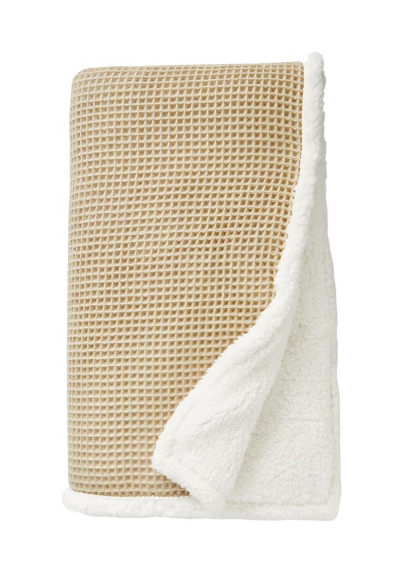 Waffle Weave Berber Throw Blanket