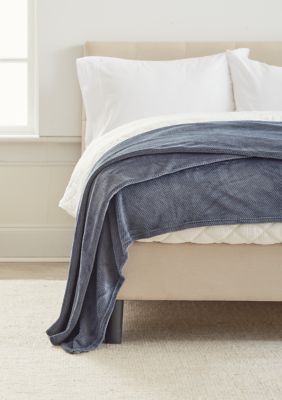 Montauk Midnight Navy Jacquard Blanket | belk