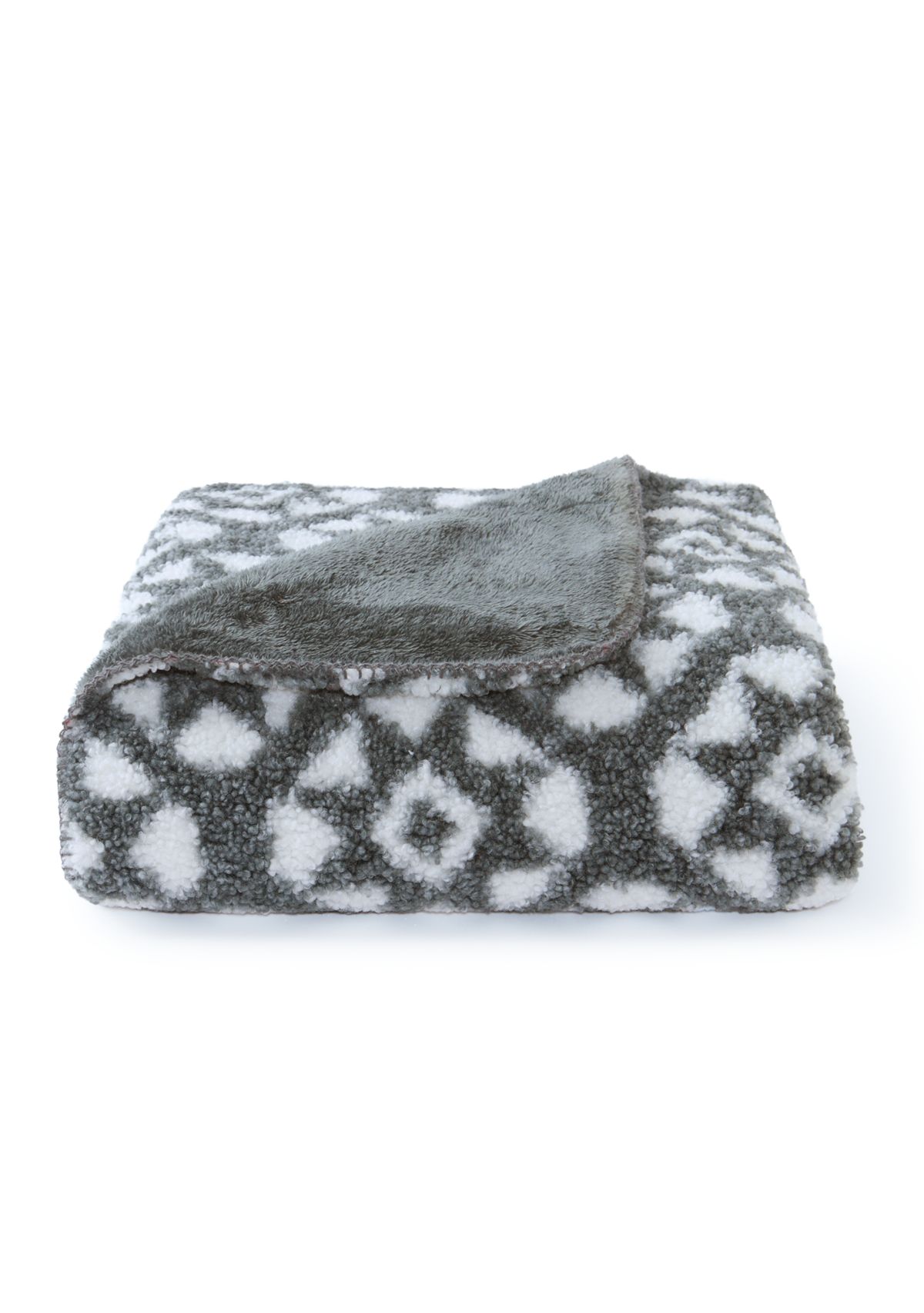 Herringbone Faux Fur Berber Throw Blanket