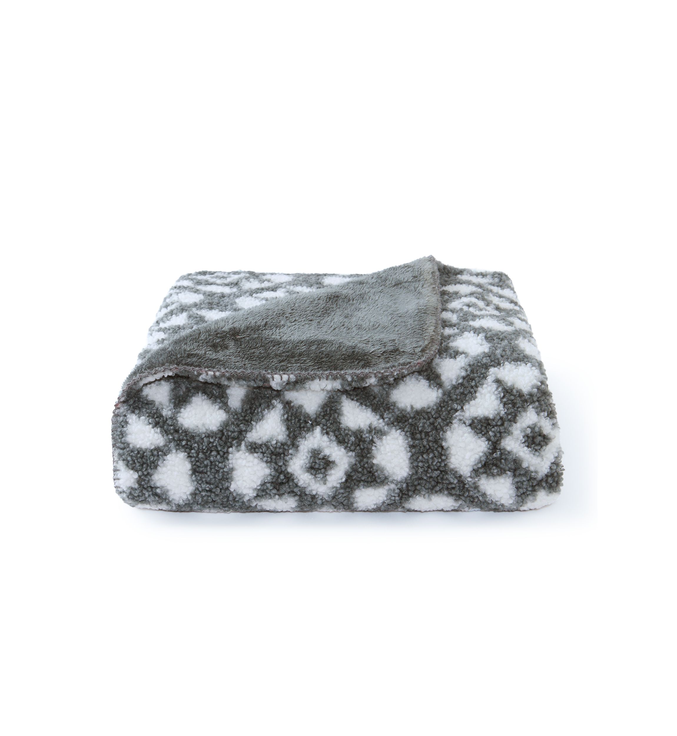 Herringbone Faux Fur Berber Throw Blanket
