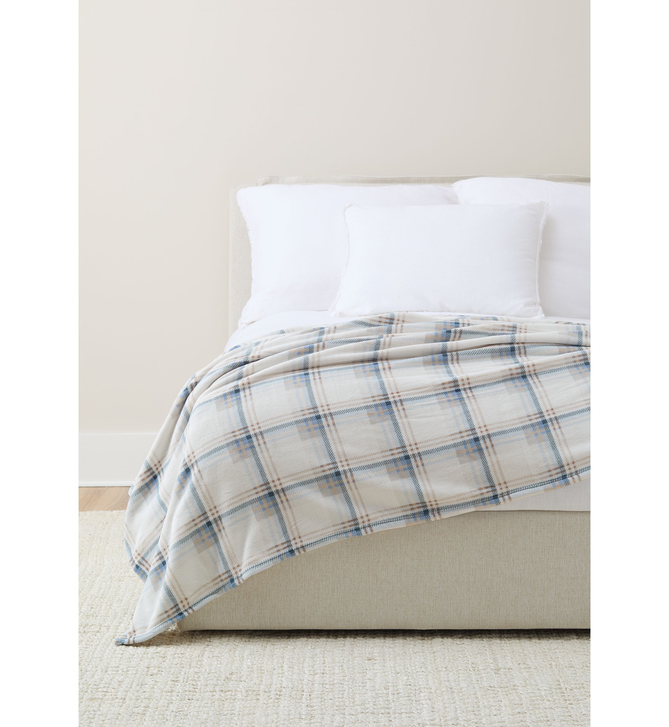 Luxury Velvet Plaid Throw Blanket
