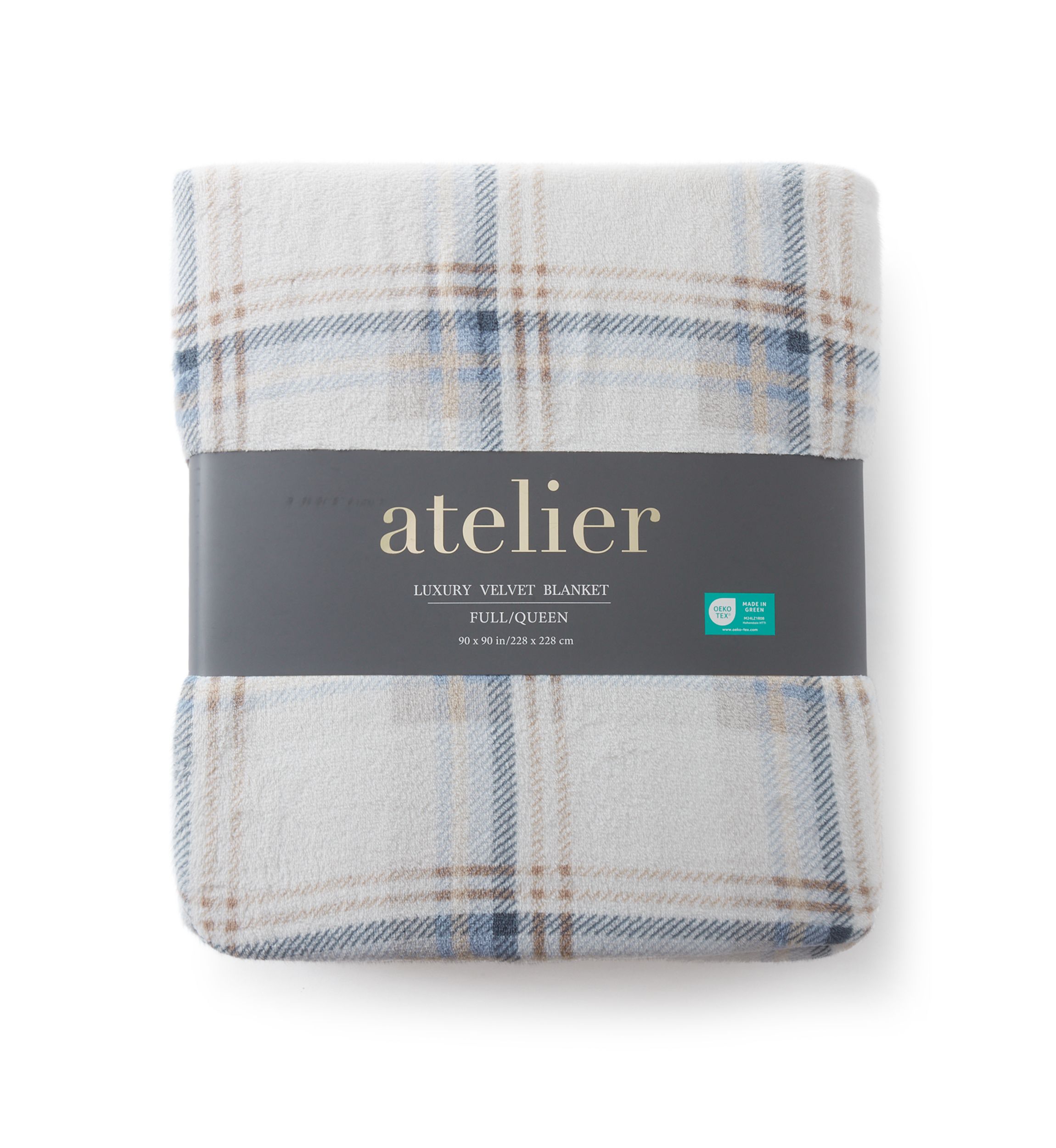 Luxury Velvet Plaid Throw Blanket