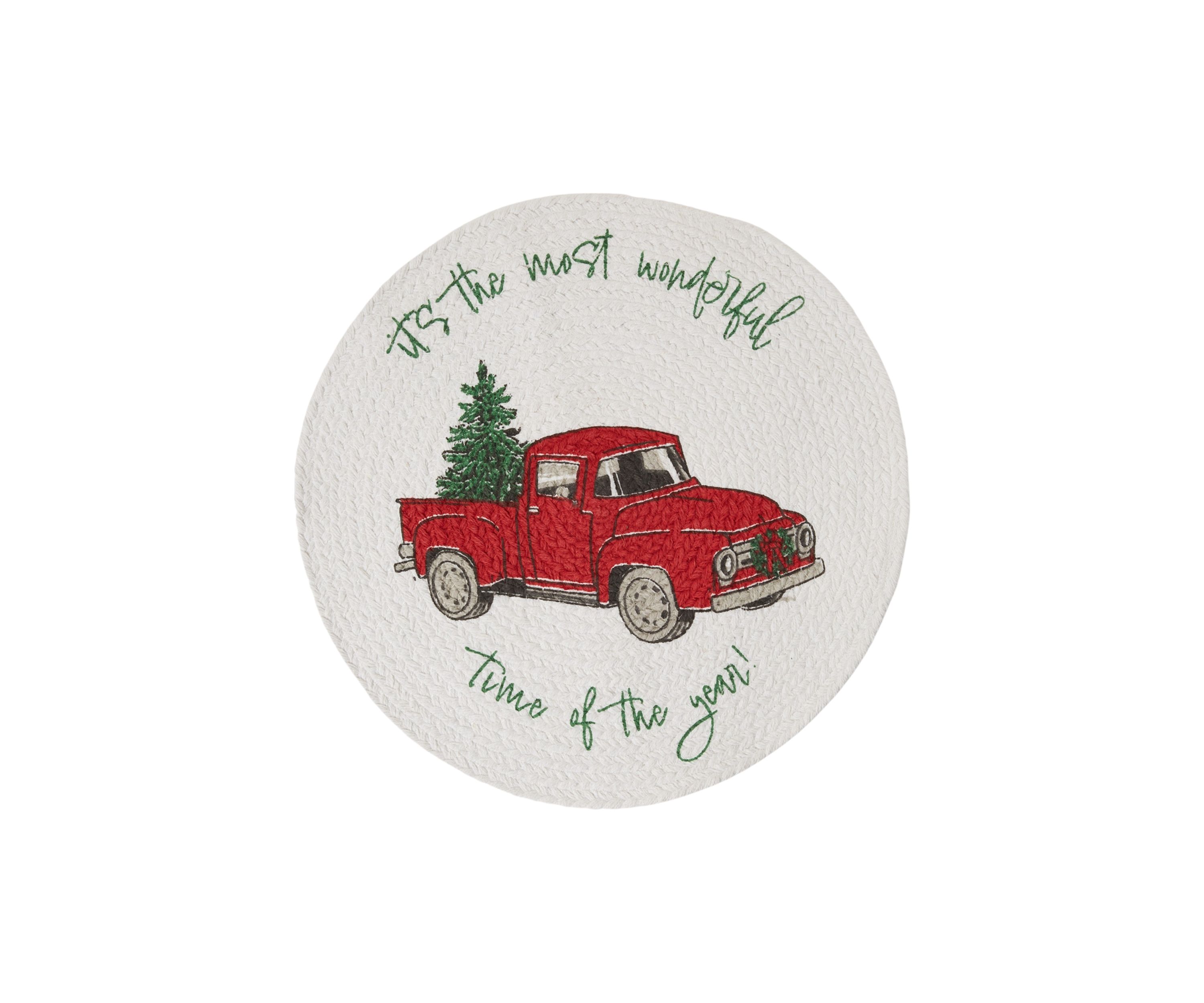 Red Truck Most Wonderful Time Placemat
