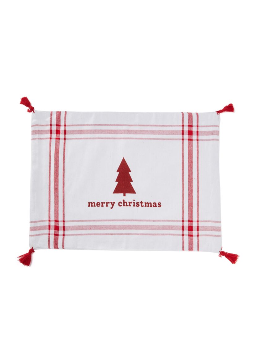 Merry Christmas Tassel Placemat