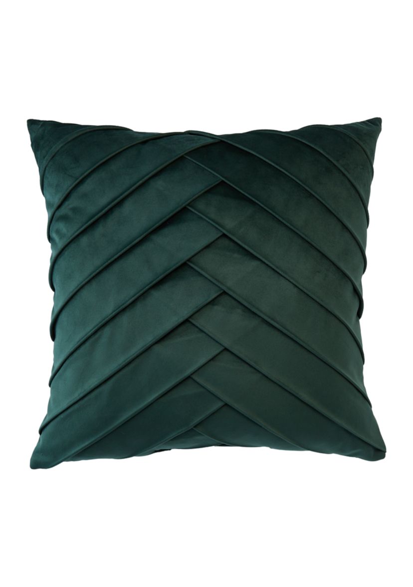 Pleated Velvet Throw Pillow