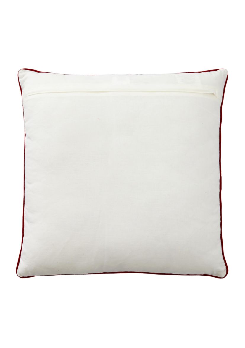 Beaded Candy Cane Throw Pillow