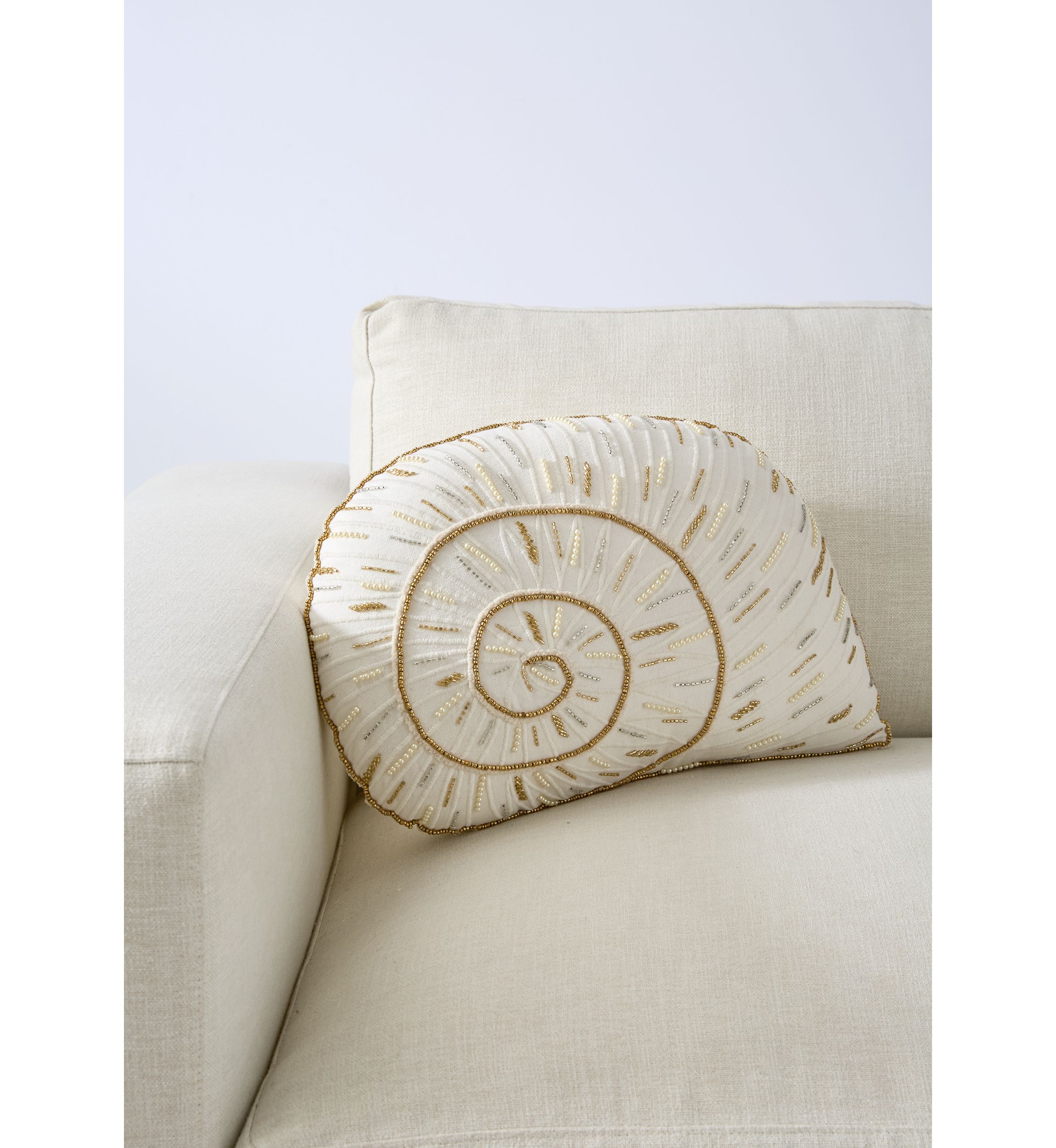 Beaded Shell Pillow