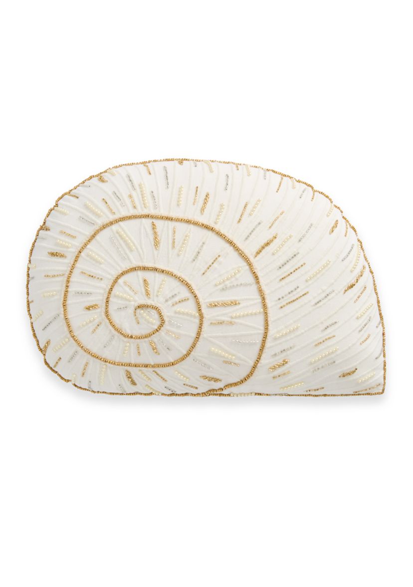 Beaded Shell Pillow