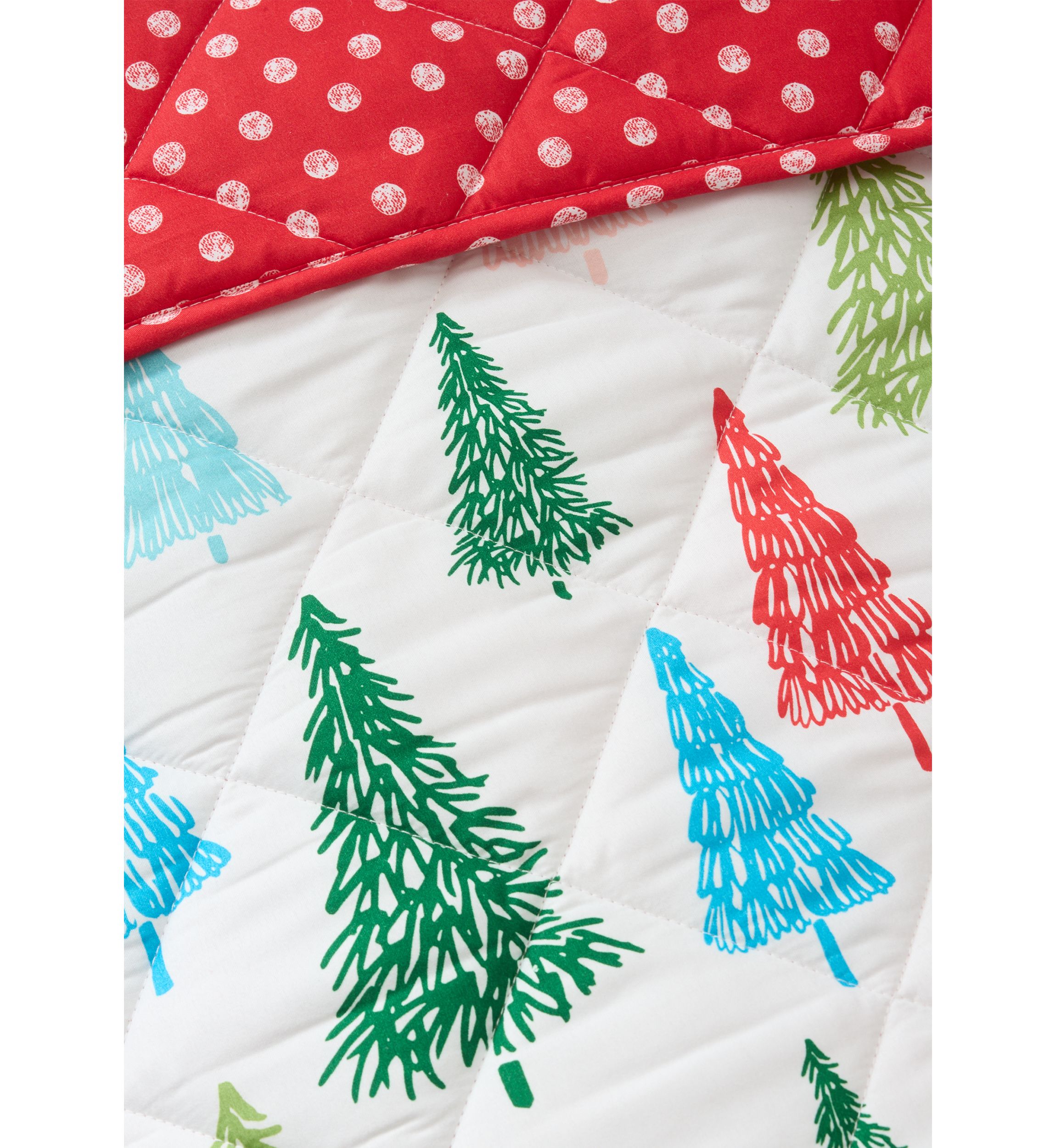 Multicolored Trees Quilt Set
