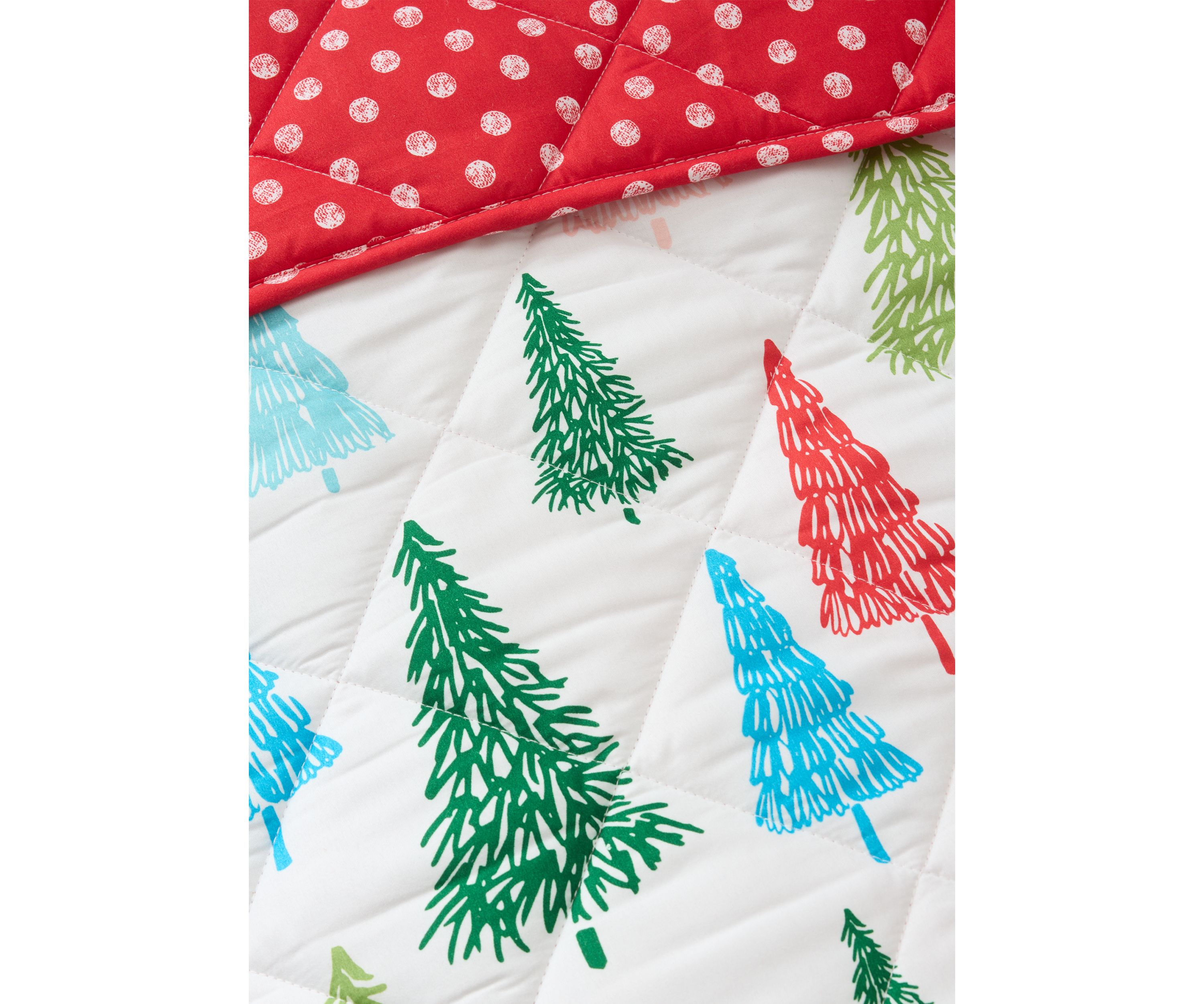 Multicolored Trees Quilt Set