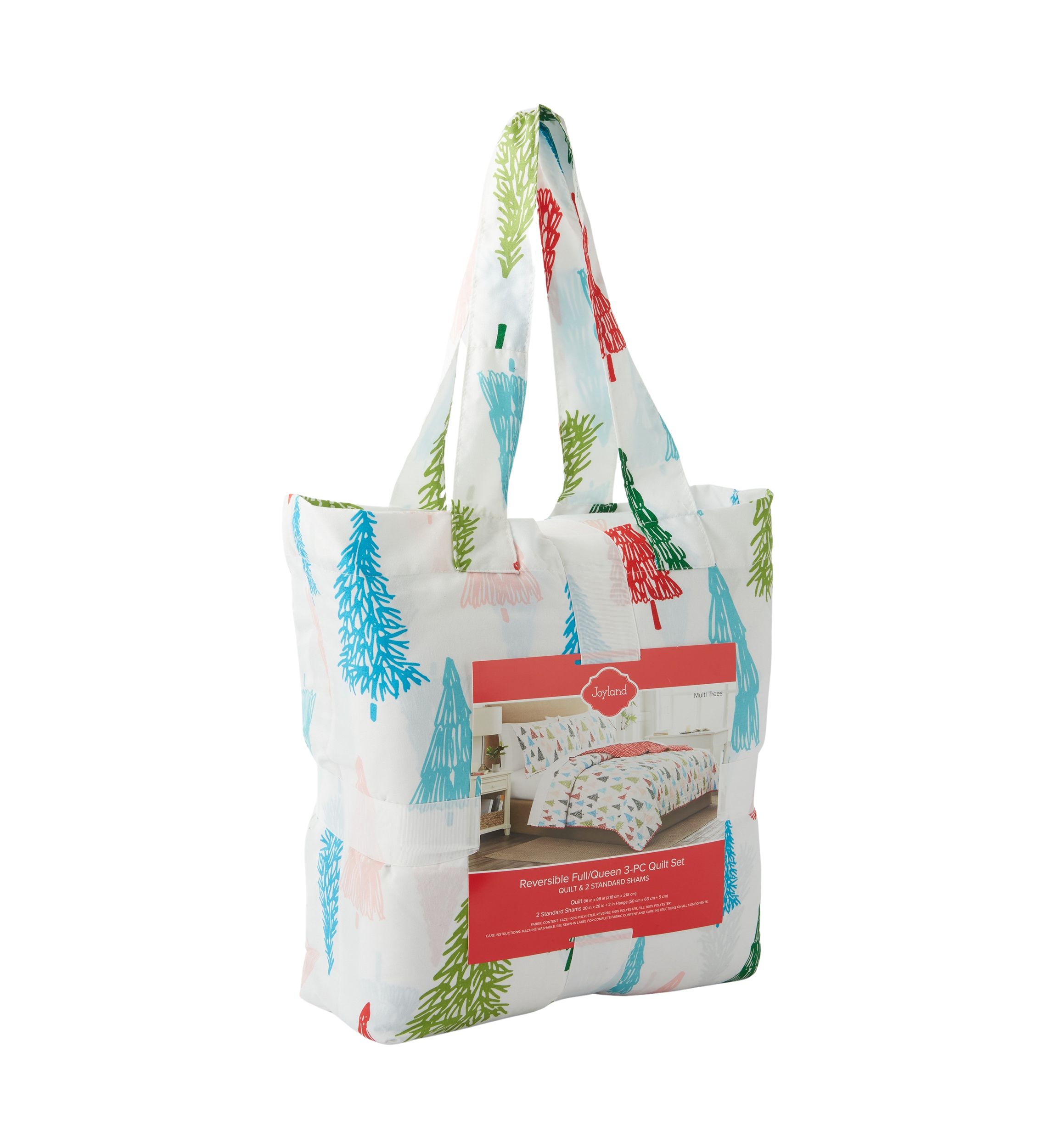 Multicolored Trees Quilt Set