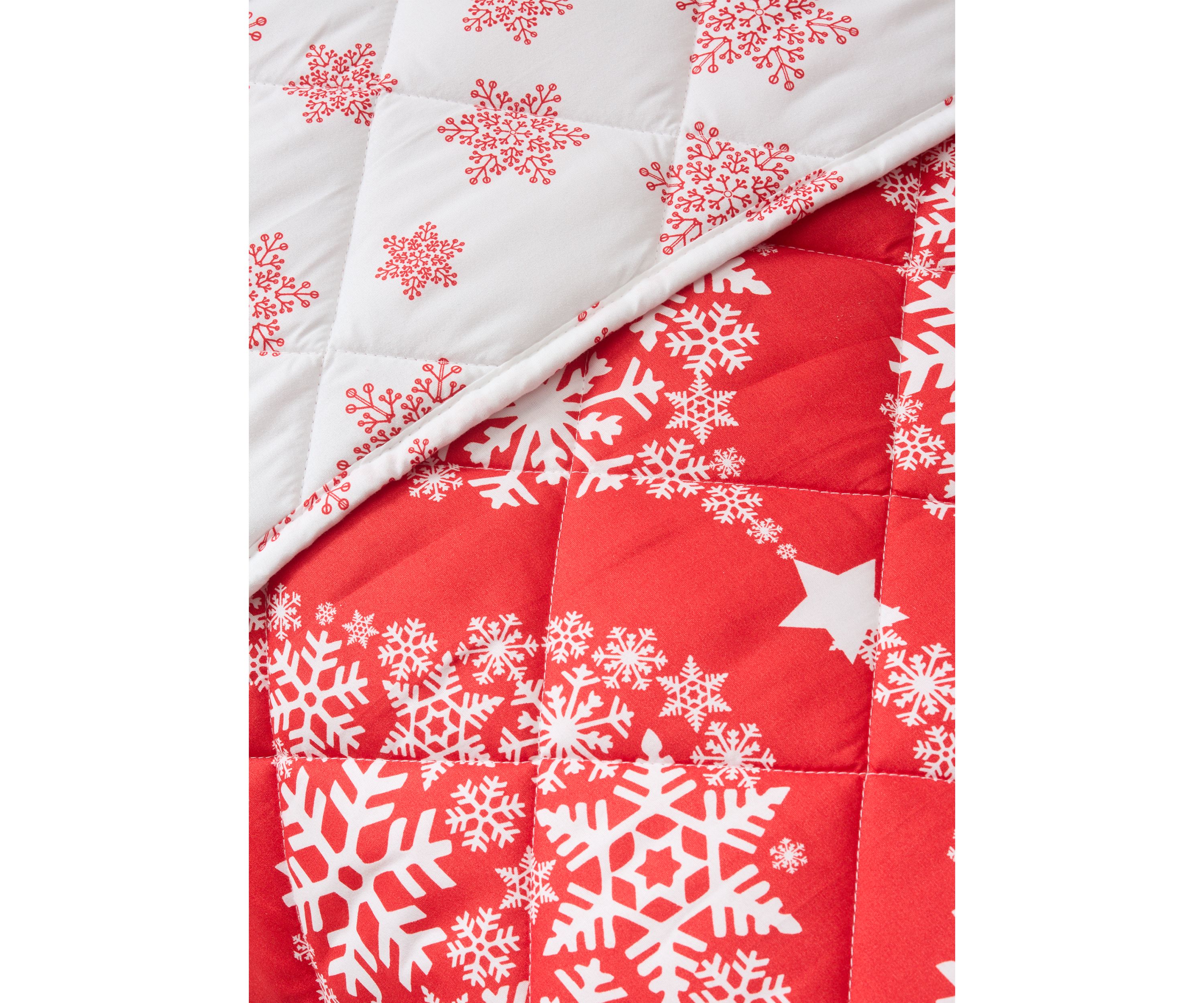 Red Snowflake Tree Quilt Set