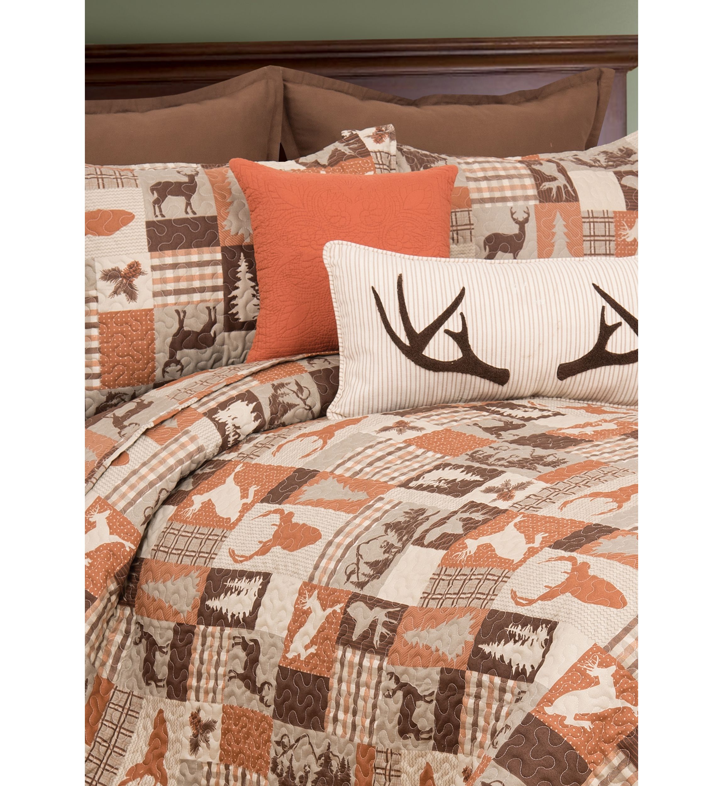 Buck Ridge Trail Rustic Lodge Quilt Set
