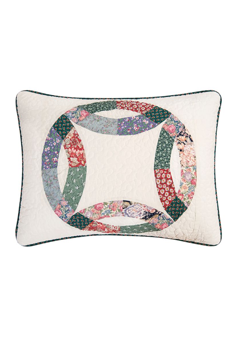 Heritage Wedding Ring Pieced Patchwork Quilt Set