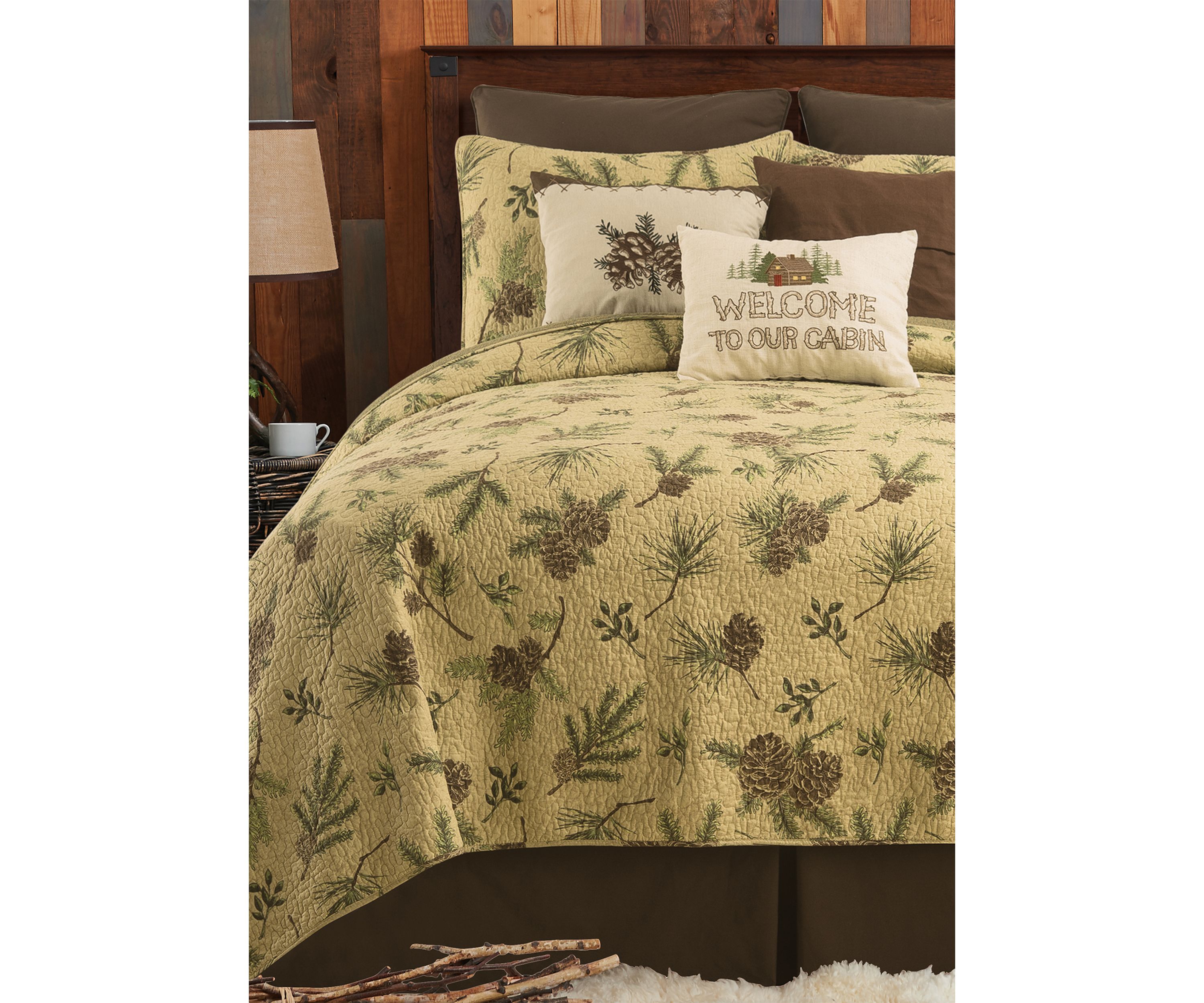 Woodland Retreat Rustic Lodge Quilt Set