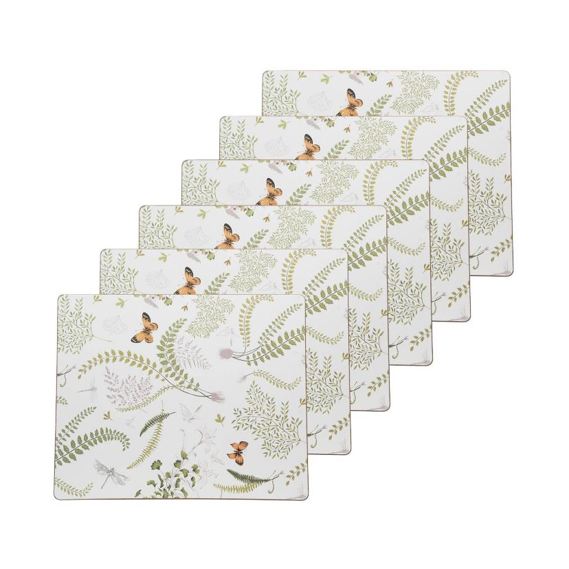 Genevieve Floral Hardboard Placemat, Set of 6