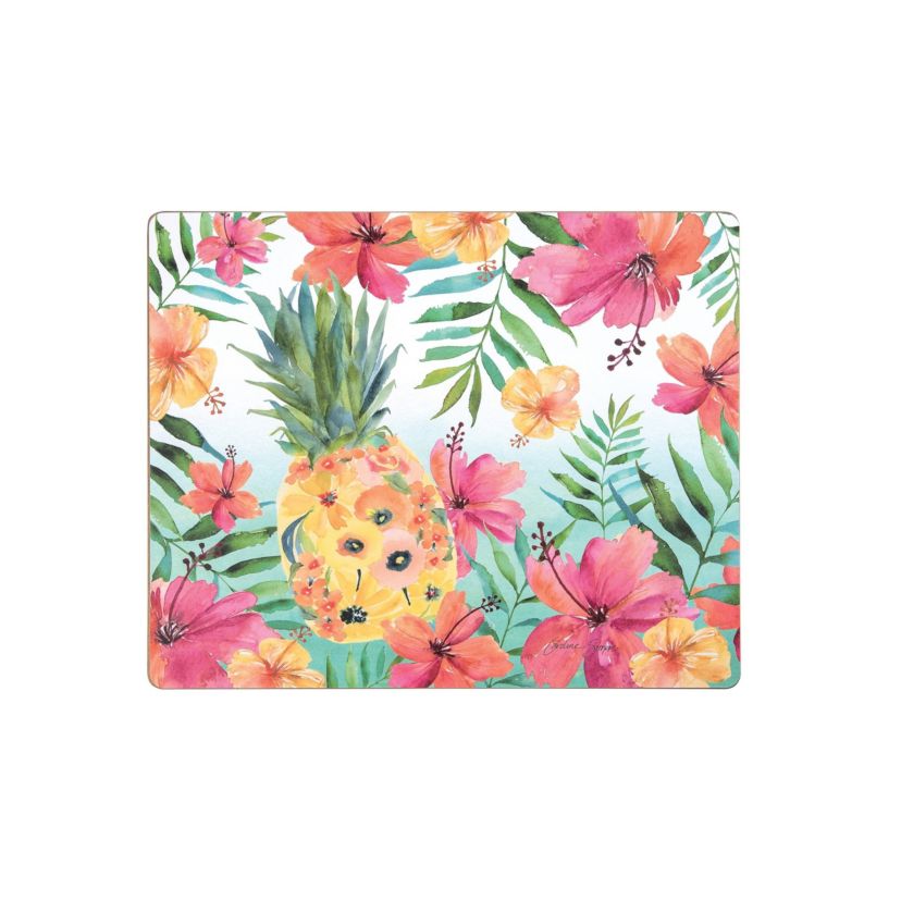 Pineapple Summer Hardboard Placemat Set of 6