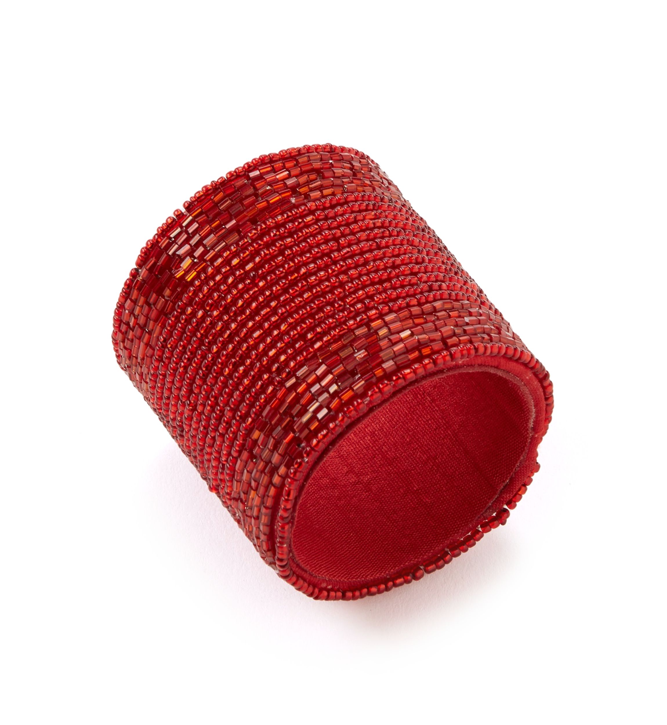 Red Beaded Napkin Ring