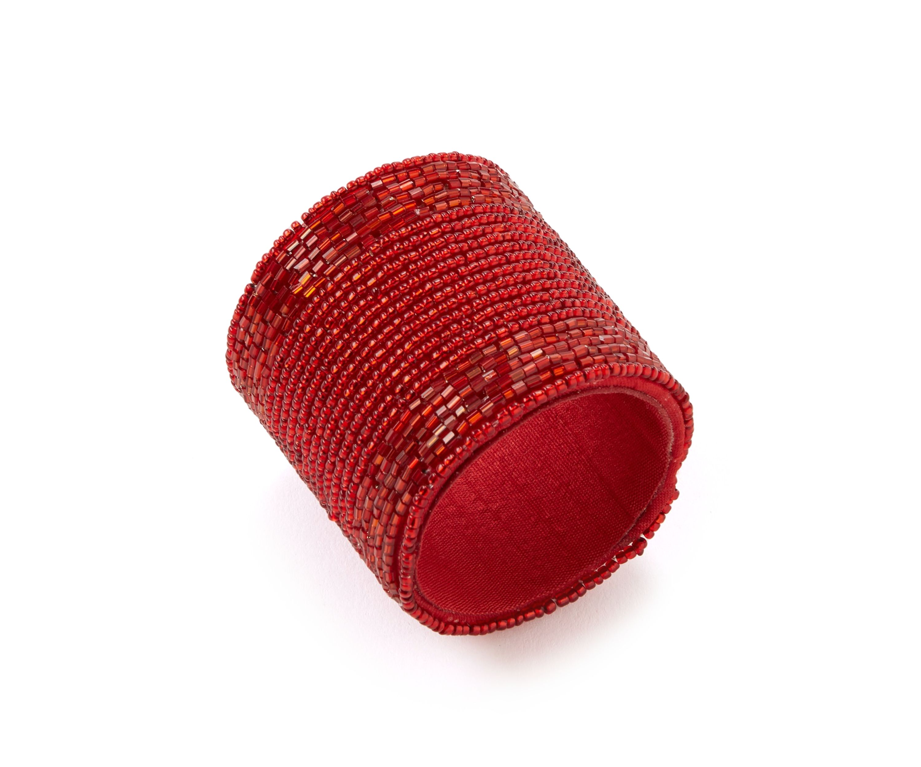 Red Beaded Napkin Ring
