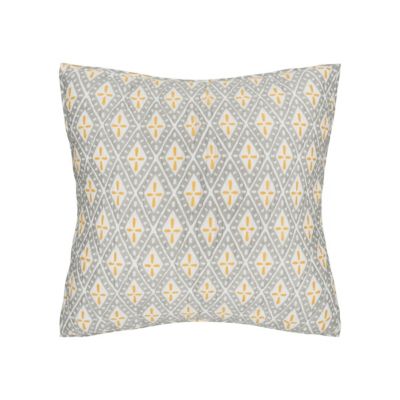 carol  frank 26 x 26 Liam Ochre Euro Sham Gray 26 in x 26 in