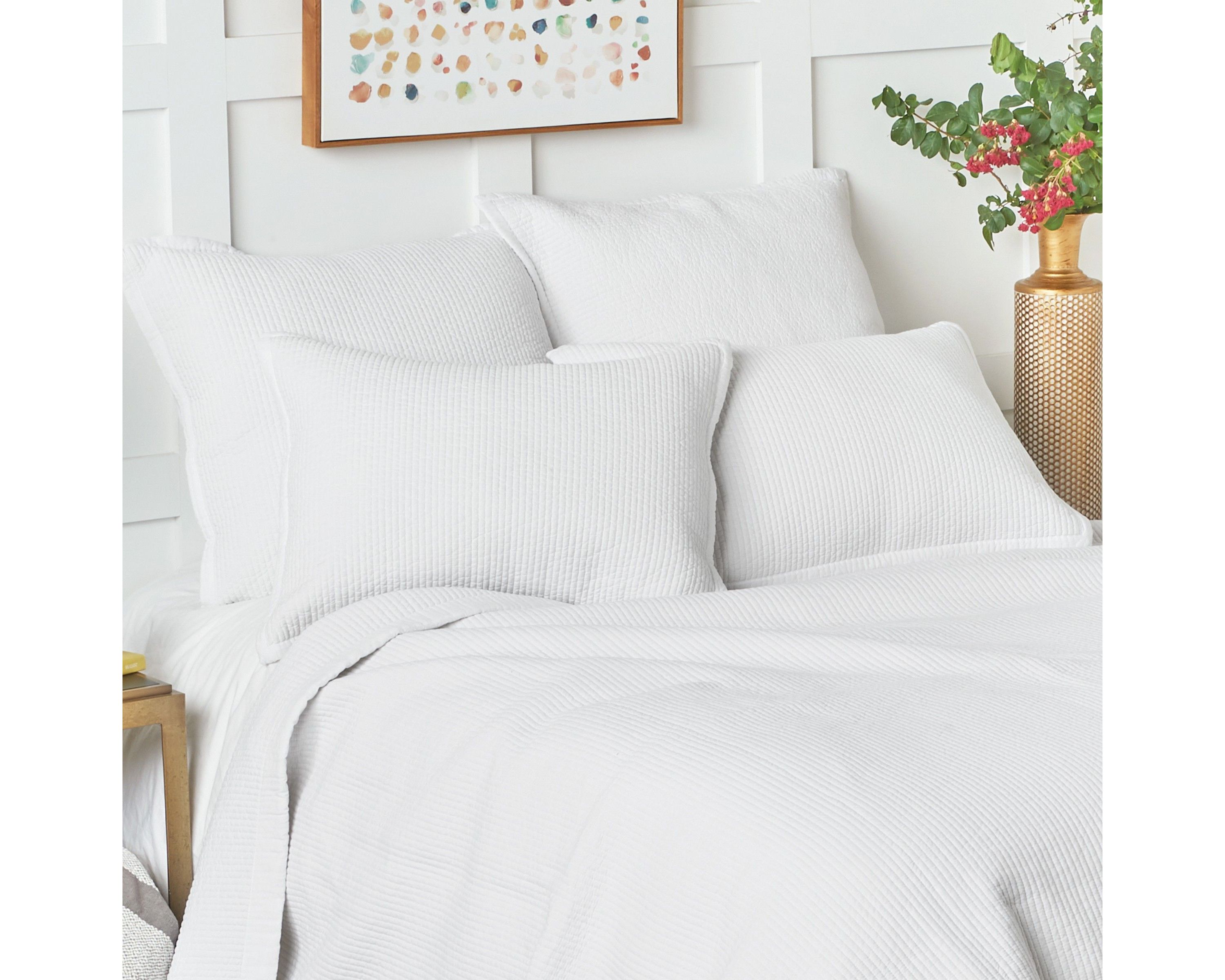 26" x 26" Bennett White Euro Sham