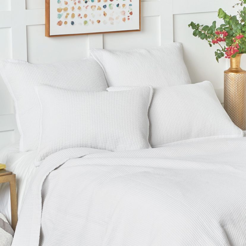 26" x 26" Bennett White Euro Sham