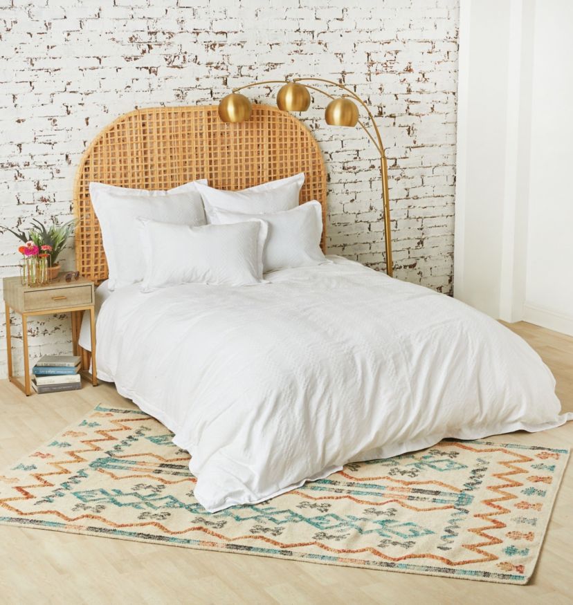 Keller White Queen Duvet Cover