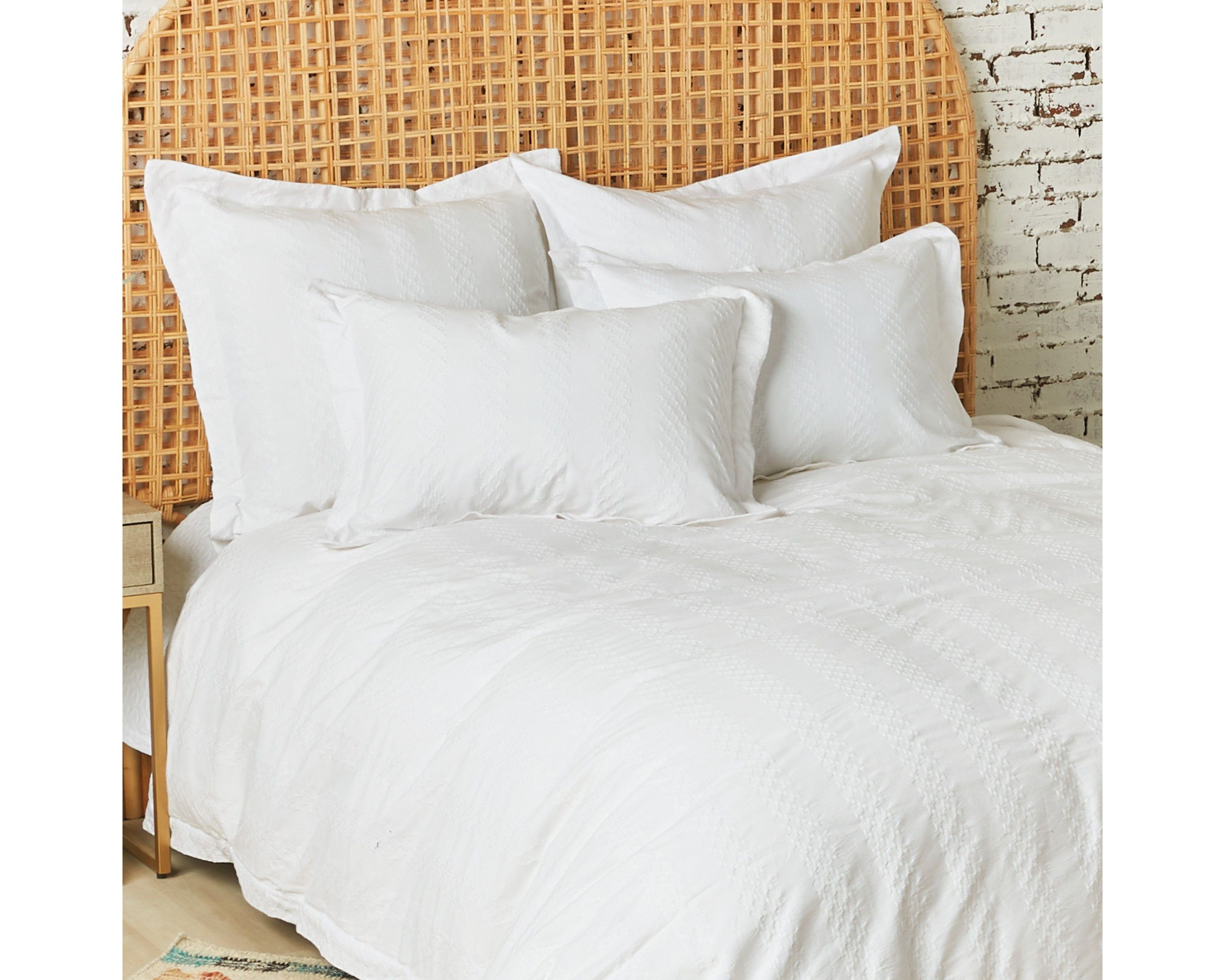 Keller White Queen Duvet Cover