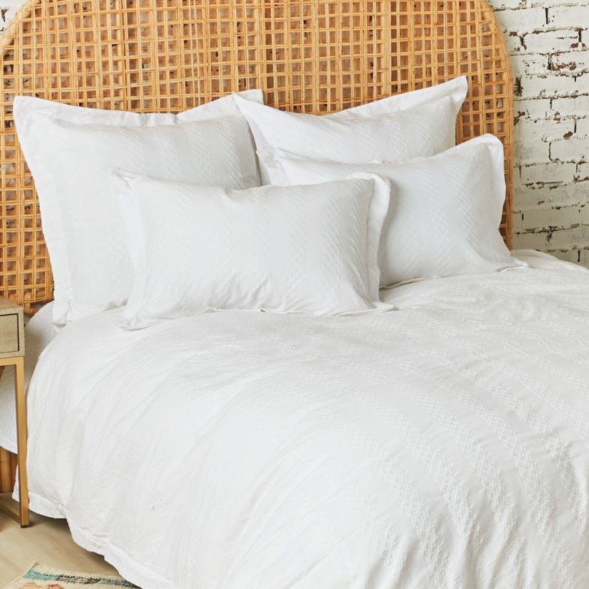 Keller White Queen Duvet Cover