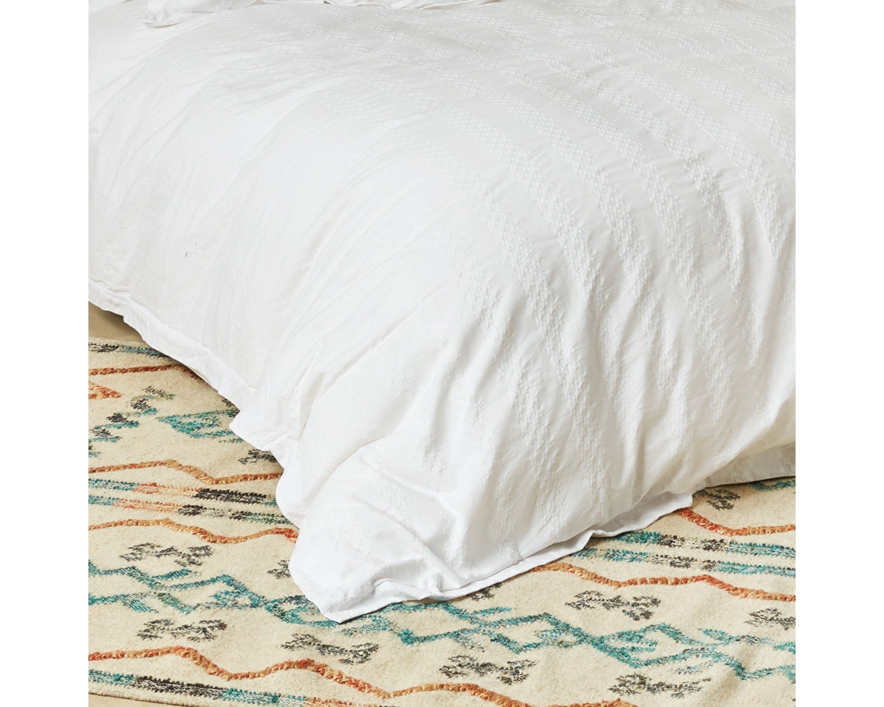 Keller White Queen Duvet Cover