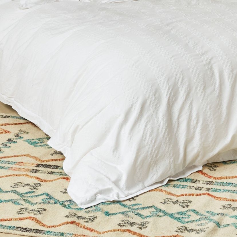 Keller White Queen Duvet Cover