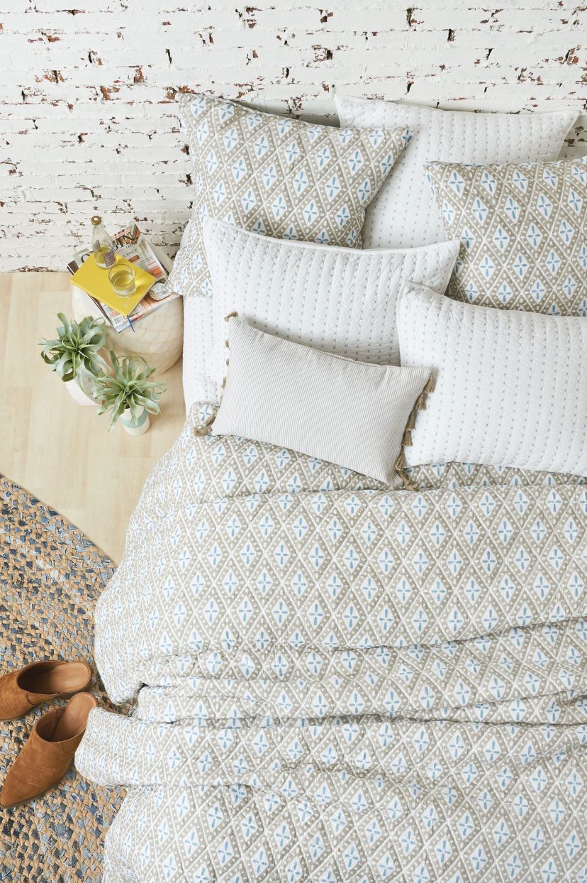 26" x 26" Liam Sky Handcrafted Euro Sham