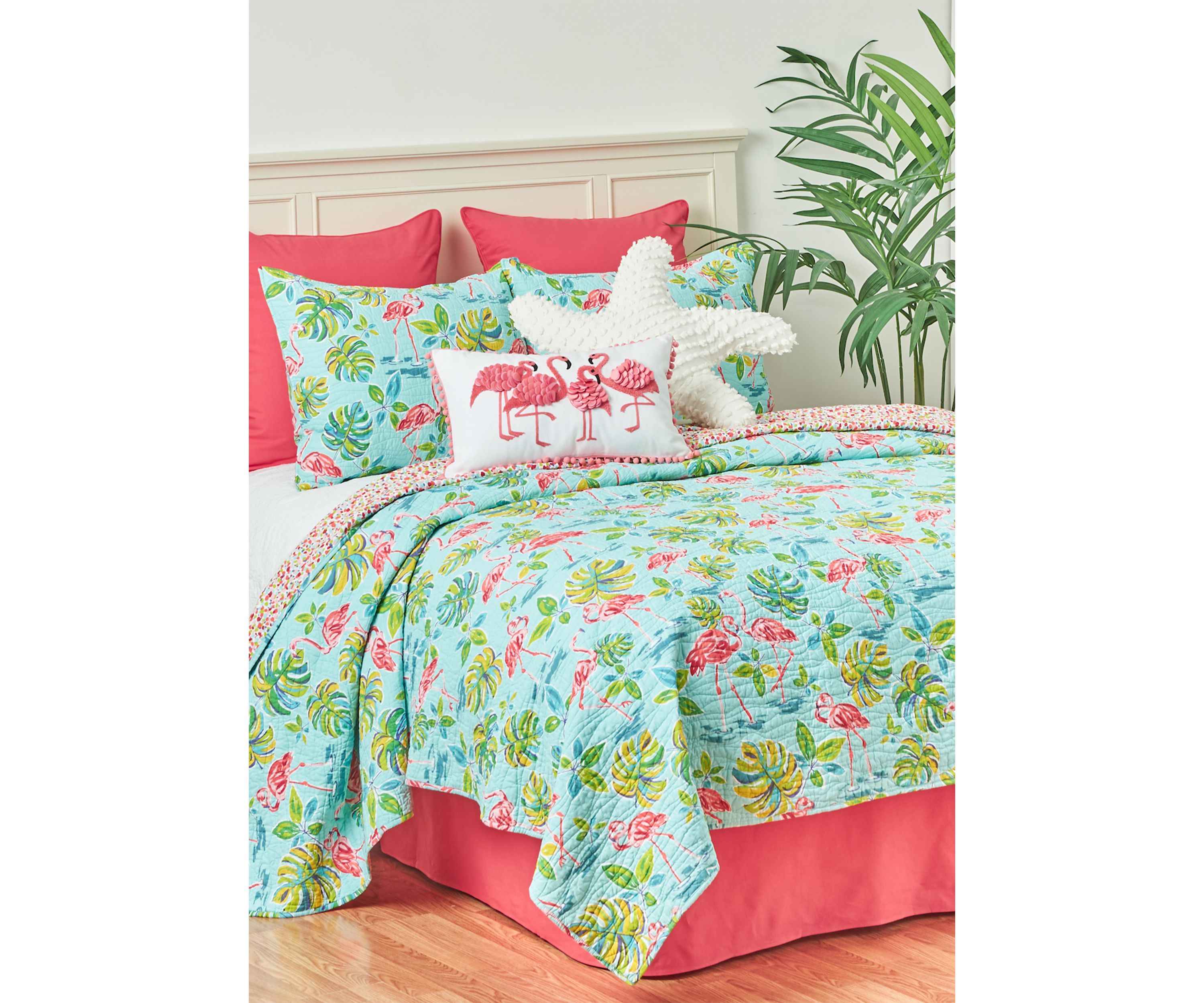 Flamingo Garden Quilt Set
