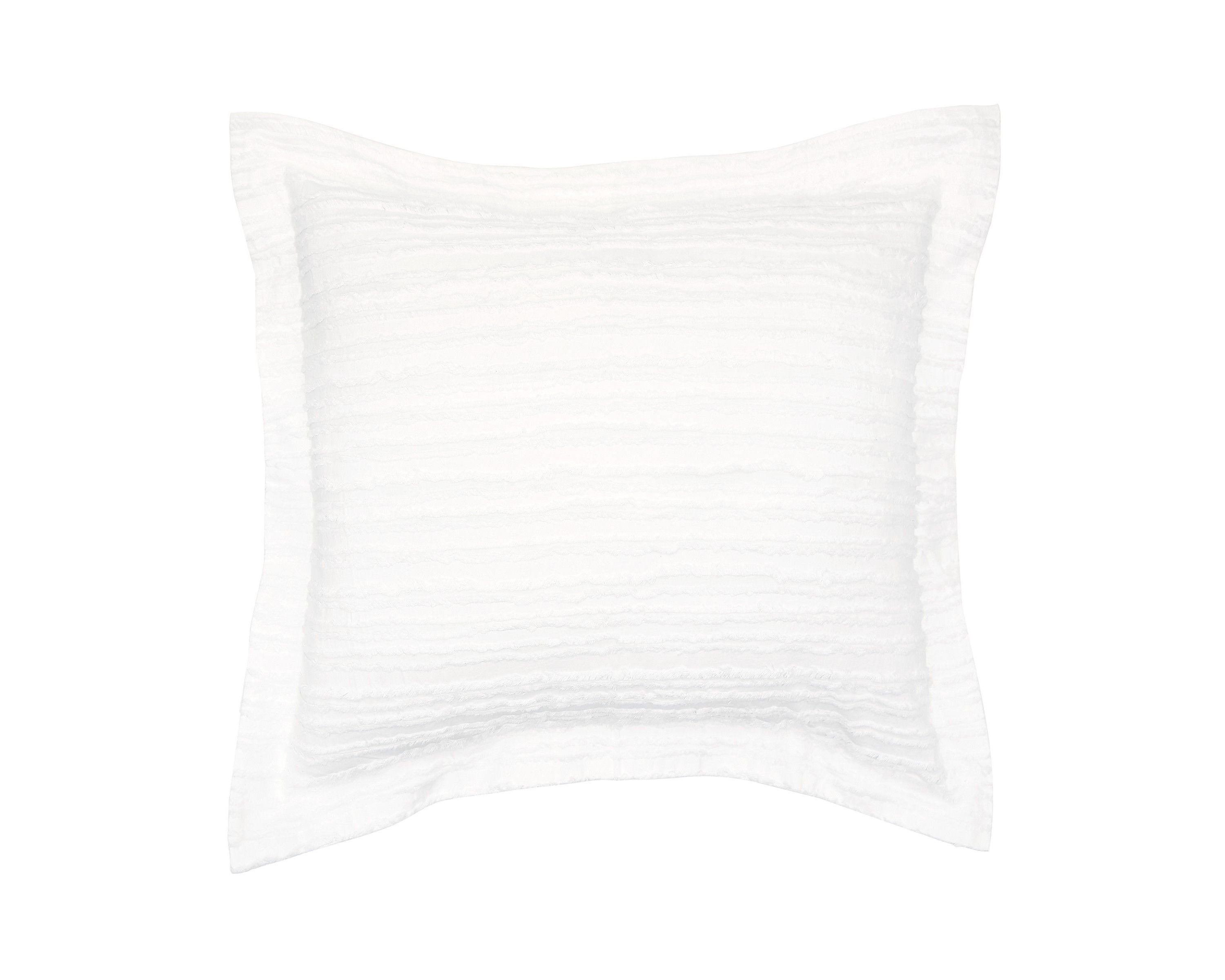 26 x 26 Eyelashes White Euro Sham
