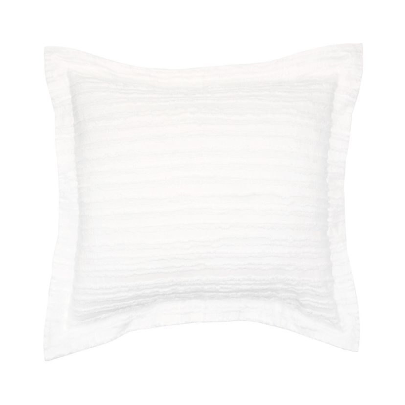26 x 26 Eyelashes White Euro Sham