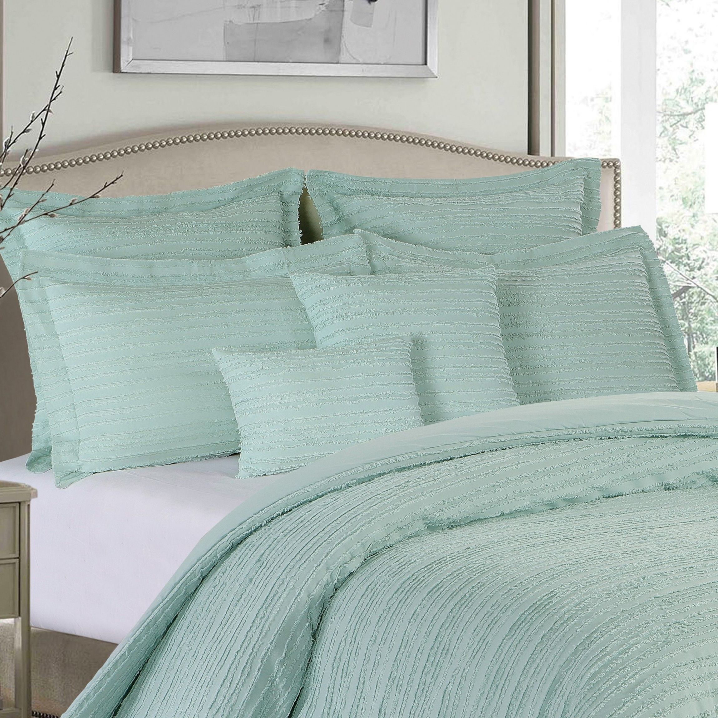 Eyelashes Sea Glass 4 Piece Comforter Twin Set