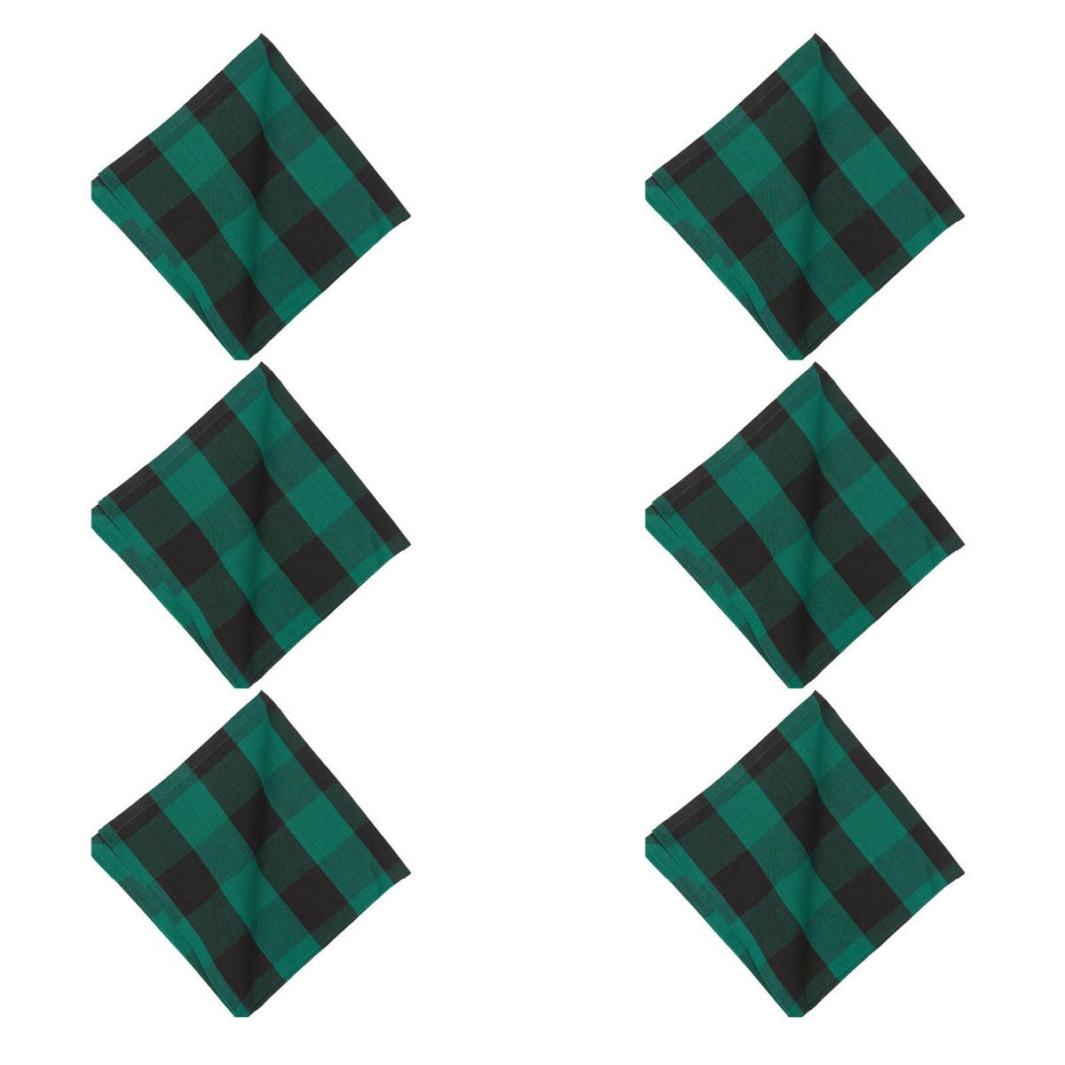 Franklin Spruce Black Napkin Set of 6