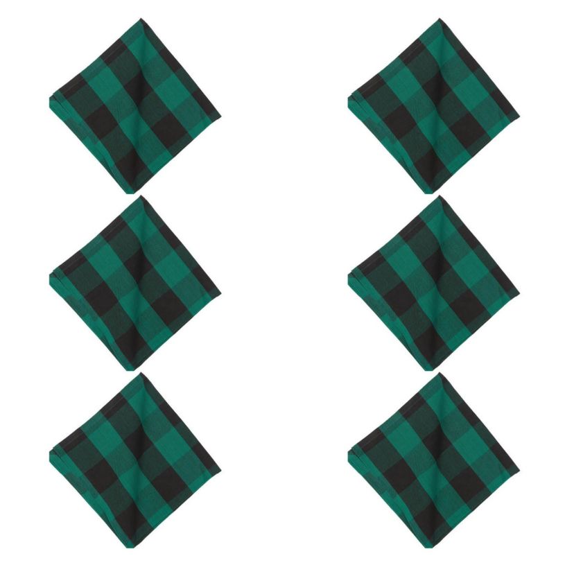 Franklin Spruce Black Napkin Set of 6