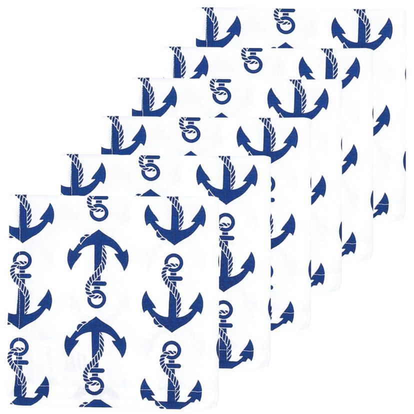 Beachy Anchor Cotton Napkin Set of 6