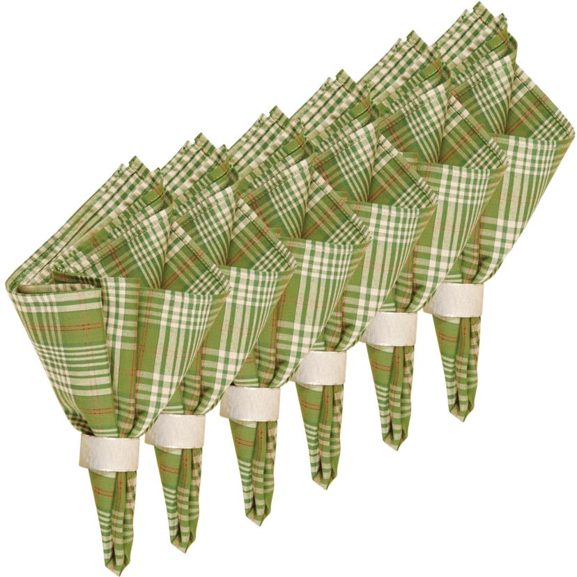 Holly Plaid Napkin Set of 6