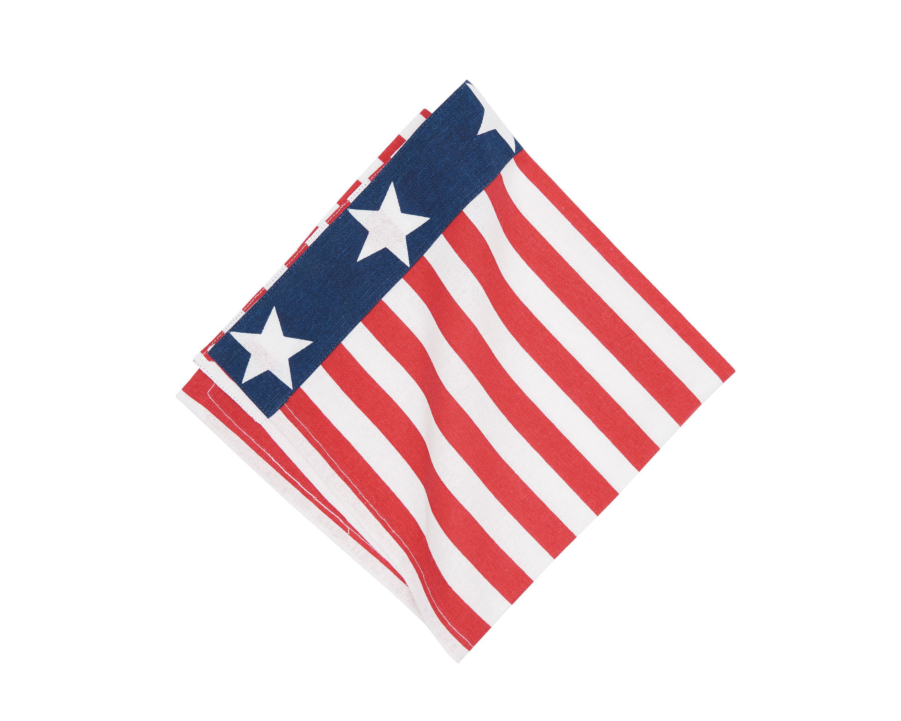Stars and Stripes July 4th Napkin Set of 6