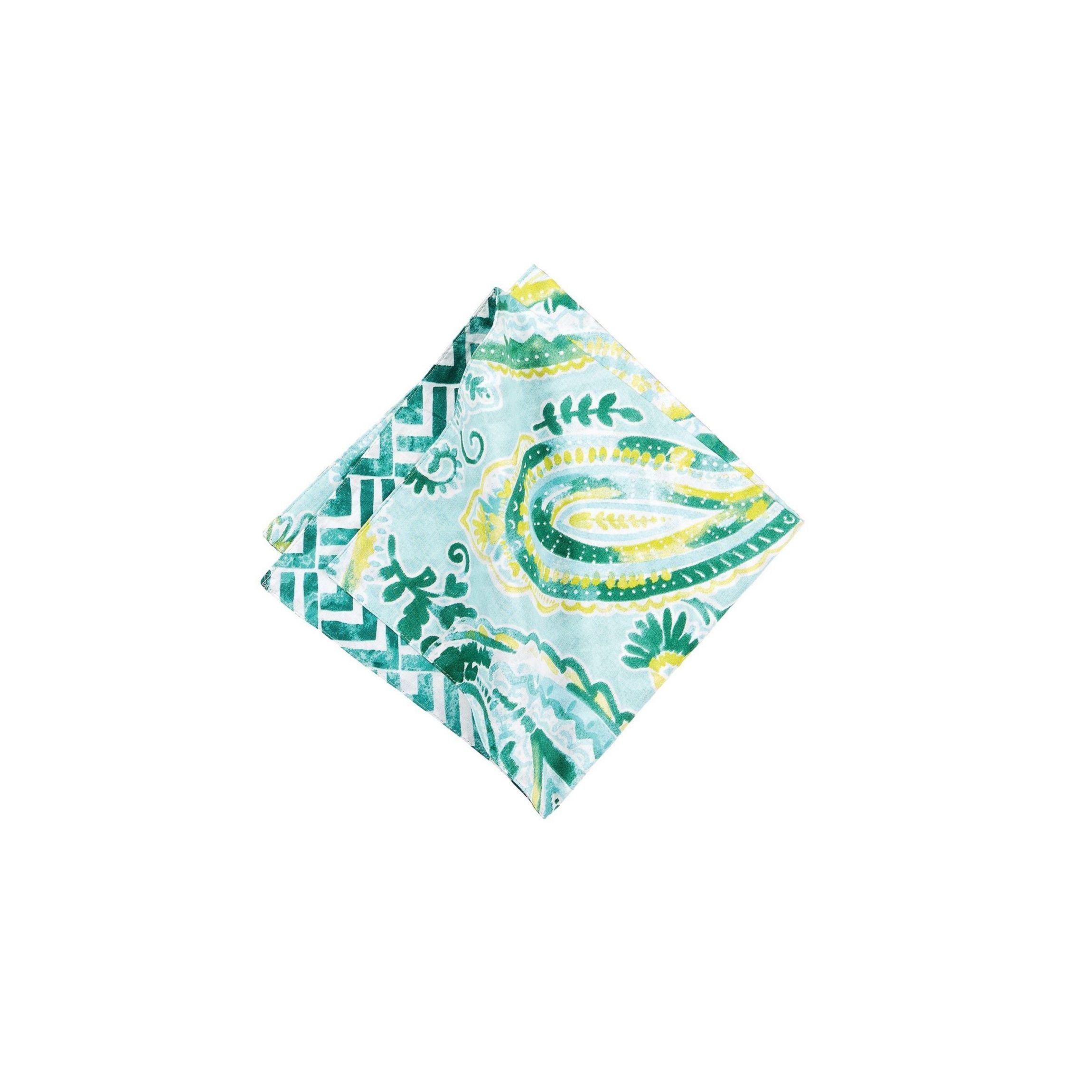 Jade Cotton Reversible Napkin Set of 6