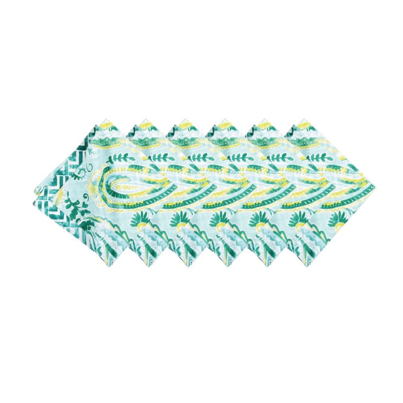 Jade Cotton Reversible Napkin Set of 6