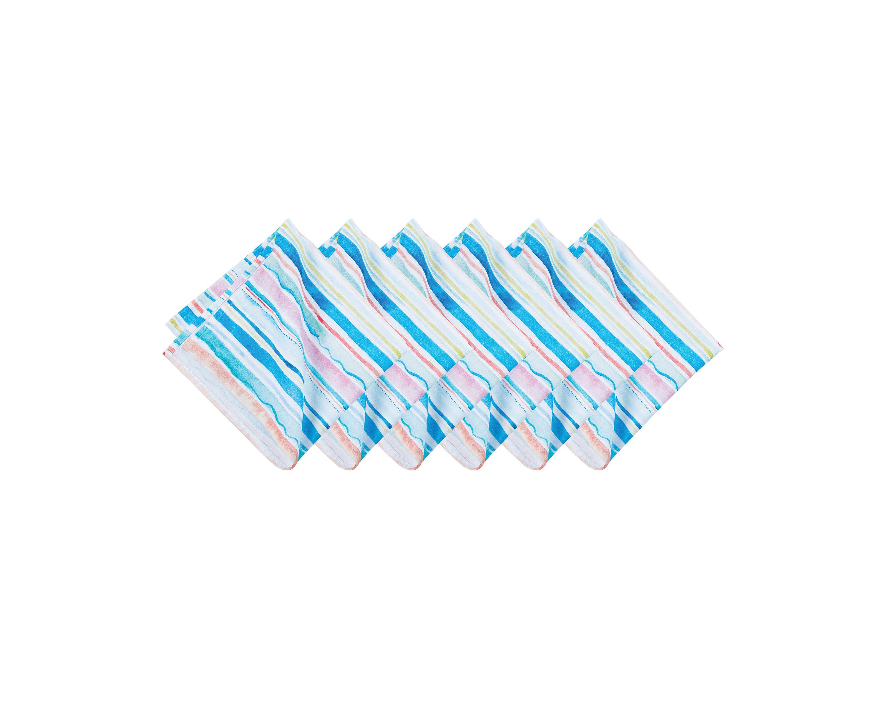 Mermaid Garden Stripe Napkin Set of 6