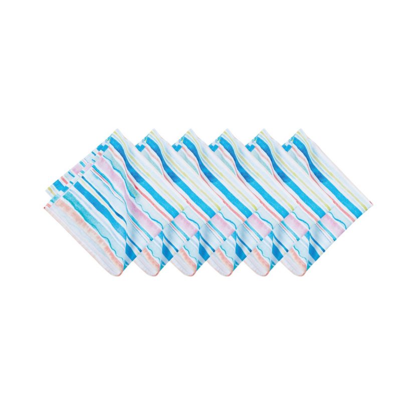 Mermaid Garden Stripe Napkin Set of 6