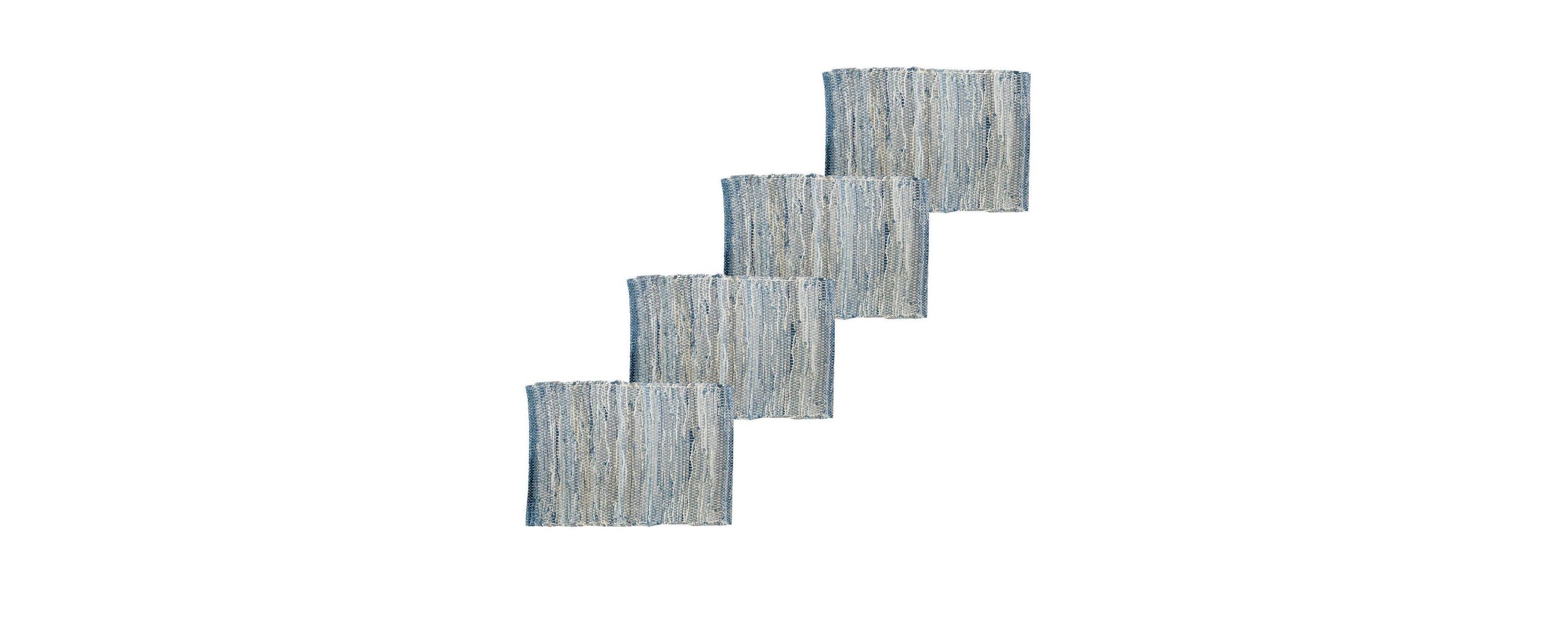 Denim Rag Cotton Reversible Placemat Set of 4
