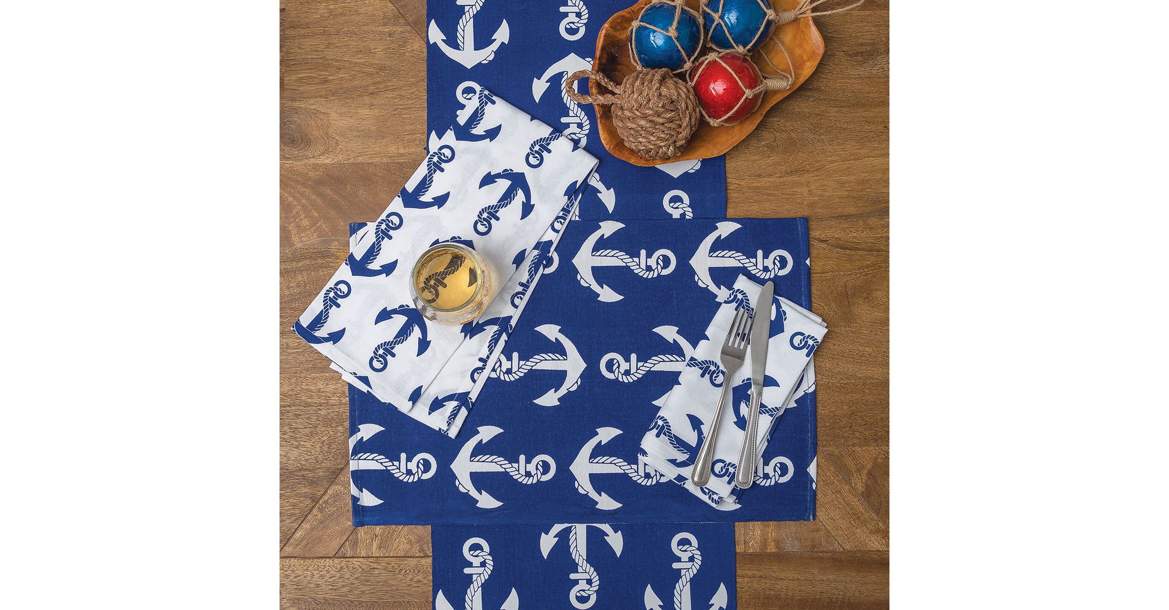 Beachy Anchor Cotton Placemat Set of 6