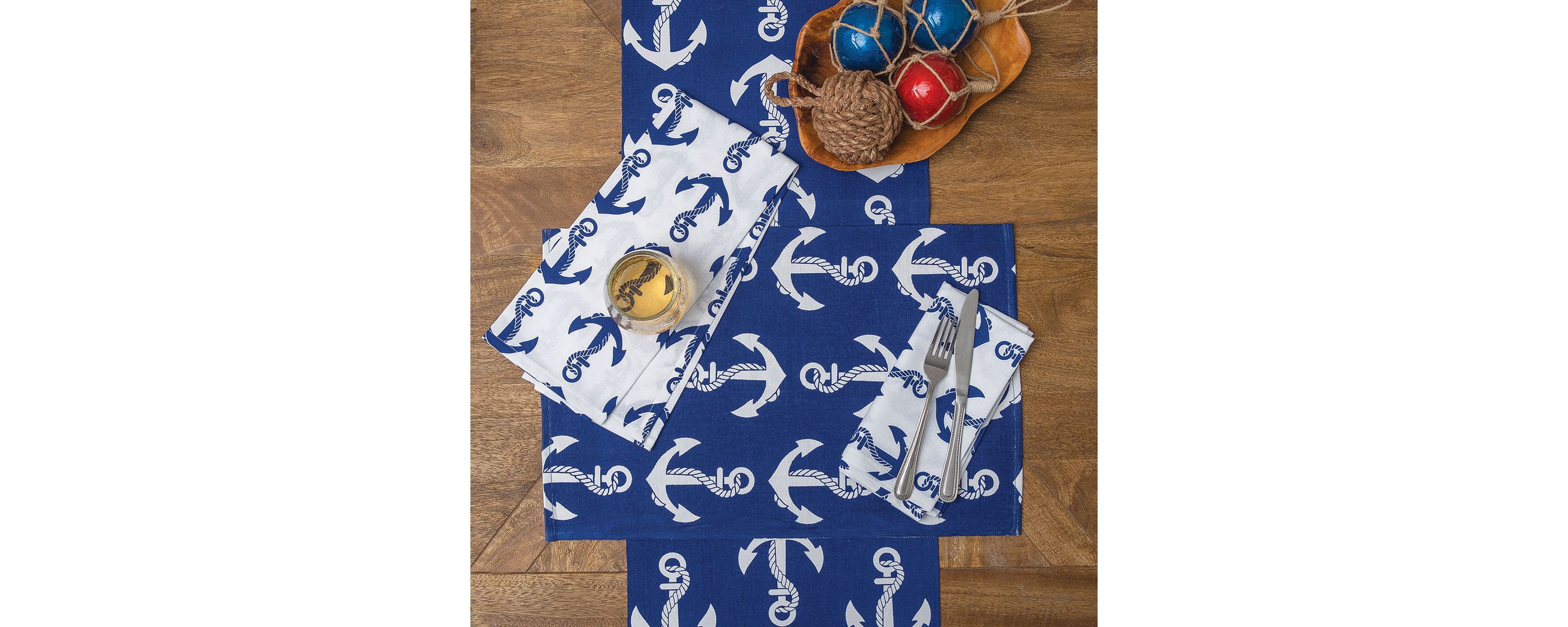Beachy Anchor Cotton Placemat Set of 6