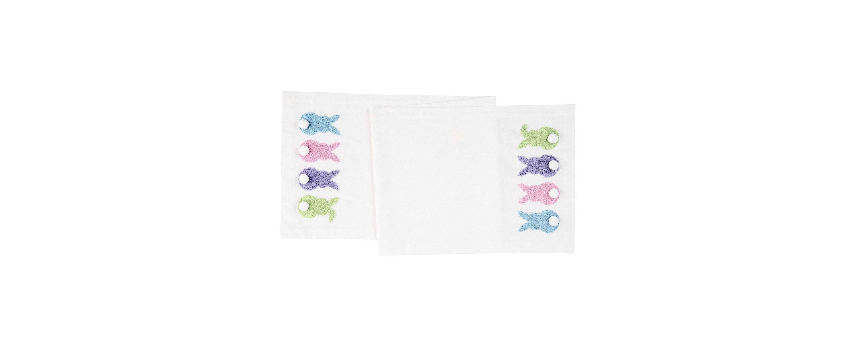 14" x 51" Bunny Bum Easter Tufted Table Runner